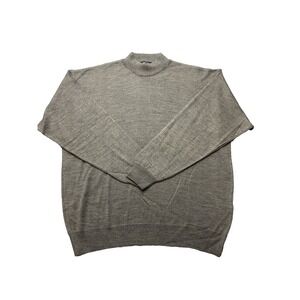 Fiji‎ Mens Sweater Extra Large Beige Pullover Merino Wool Italy Casual Carrier